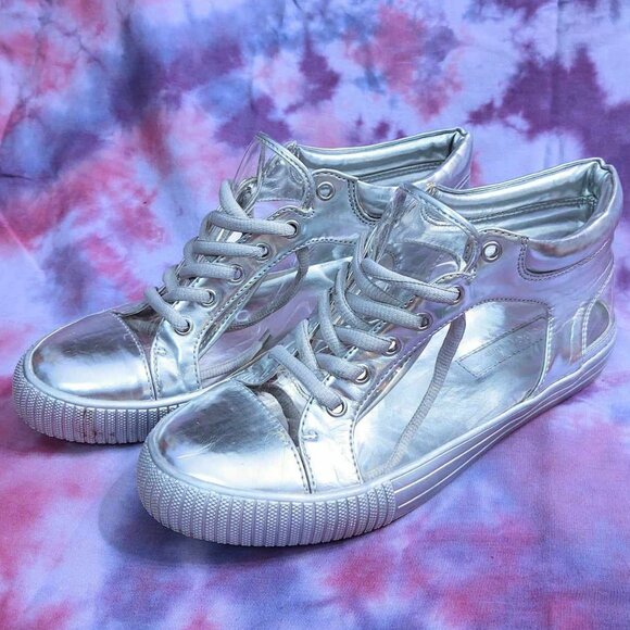 BCBGeneration Clear & Metallic Silver Sneakers: 7 - Picture 9 of 16